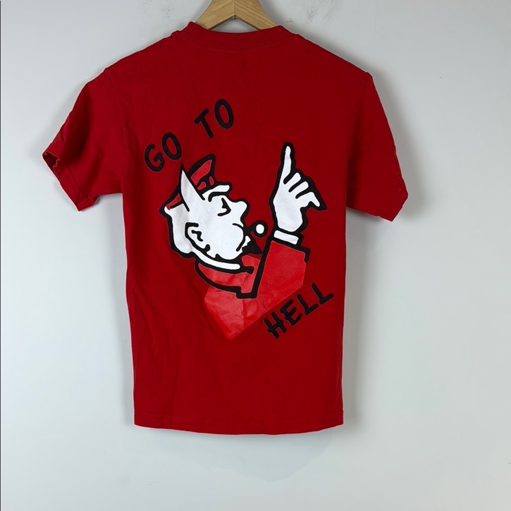 OG Superrradical Go To Hell Monopoly Tee Shirt Red Size Small